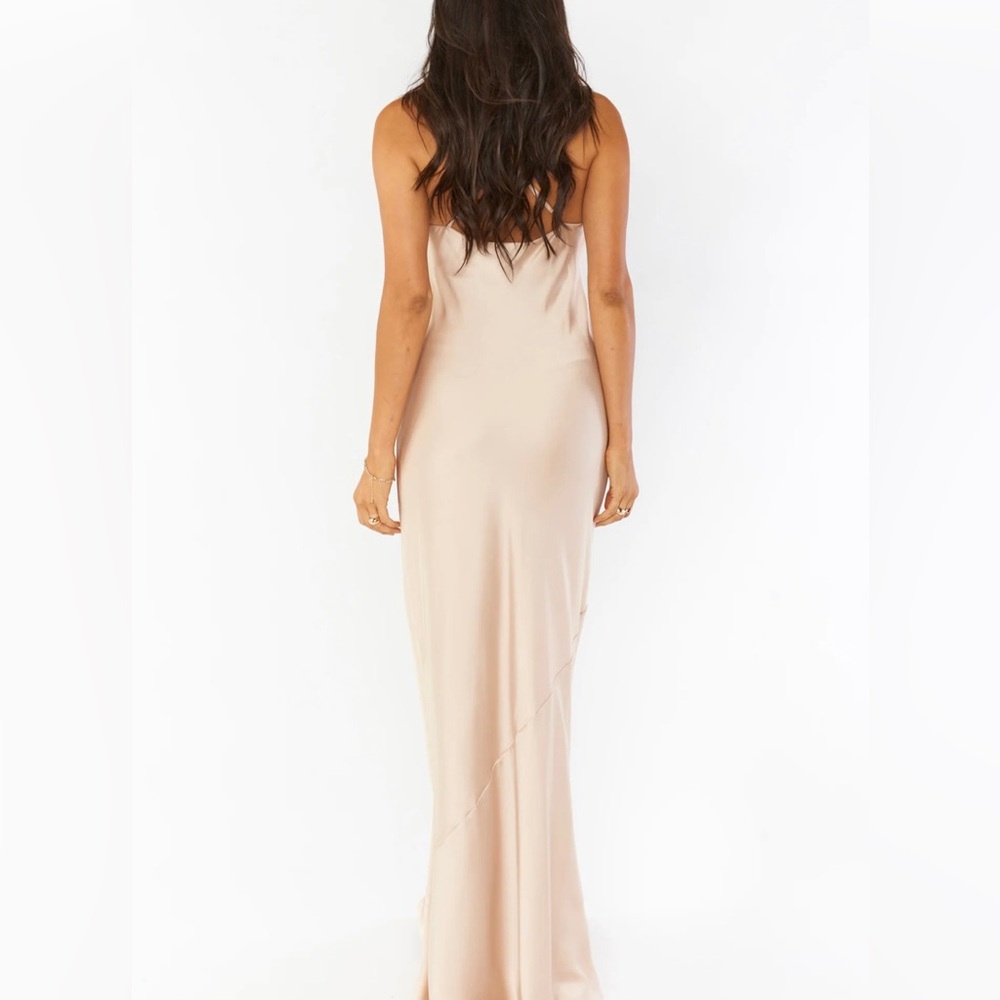 Tuscany maxi dress CHAMPAGNE SATIN - Picture 4 of 4